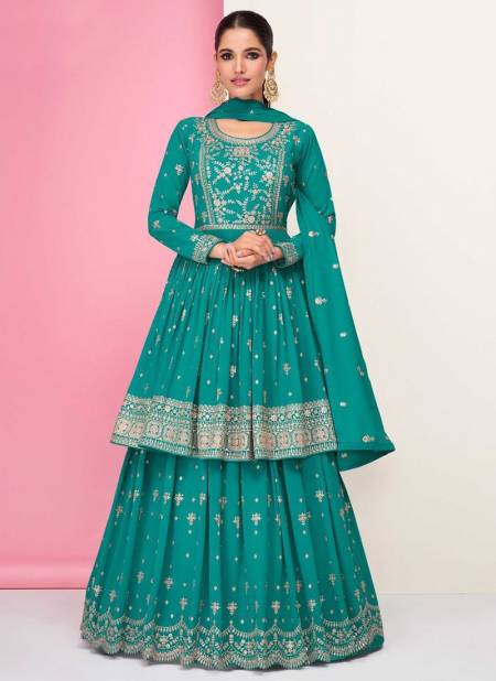 Green Colour Pari Aashirwad New Designer Wedding Wear Georgette Suit Collection 9304